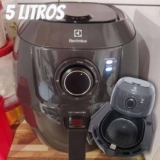 Fritadeira Elétrica Airfryer Sem Óleo Electrolux 5,0L Cesto Removível Grafite Com Timer 1700W EAF50 Efficient Por Rita Lobo​ 110v