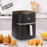 Fritadeira Elétrica Sem Óleo Air Fryer 7.1l 1700w Wap Airfry Mega Family Digital Com Cesto, Grelha E Alça Removível, Duplo Revestimento Antiaderente Graystone, Painel Digital, Cuba 7,1 Litros 127v