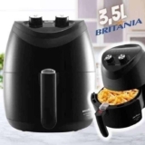 Fritadeira Elétrica sem Óleo/Air Fryer Britânia – BFR25P Preta 3,5L com Timer