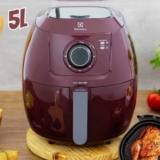 Fritadeira Elétrica sem Óleo/Air Fryer Electrolux – Family Efficient EAF51 Dark Red 5L com Timer