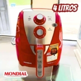 Fritadeira Elétrica Sem Óleo Air Fryer Mondial AFN40RI Family Inox 4L – Vermelha