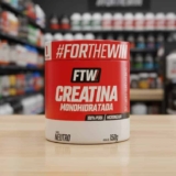 FTW Creatina Monohidratada 100% Pura – Explosão de Energia, Força e Resistência – Absorção Rápida para Ganho de Massa e Performance – Pote 150g