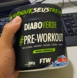 FTW Pré-Treino Diabo Verde – sabor: Cereja Ice – Pote 300g