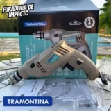 Furadeira De Impacto Com Sistema De Reversão De Rotação 500w 3/8 Cinza Tramontina 42362021 220v