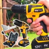 Furadeira e Parafusadeira Wap a Bateria 12V com Maleta 13 Peças BPF 12K3