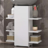 Gabinete Armário de Banheiro para Pia de Coluna Multimóveis MP5026 Branco