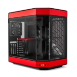 Gabinete Gamer Hyte Y60, Mid-Tower de Câmara Dupla, ATX, Vidro temperado, 3x Fans, Preto e Vermelho – CS-HYTE-Y60-BR