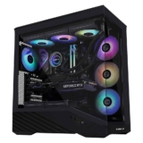 Gabinete Gamer Lian Li Vector V100, Mid-Tower, ATX, Vidro Temperado, ARGB, Sem FANs, Preto – V100X