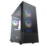 Gabinete Gamer Ninja Hive, Mid Tower, Vidro Temperado 3 Fans Cor Preto