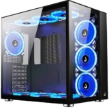 Gabinete Gamer Rise Mode Galaxy Glass Standard, Mid Tower, Lateral e Frontal em Vidro Temperado, Sem Fans, Preto – RM-GA-GGST-FB