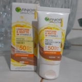Garnier Protetor Solar Hidratante Efeito Matte FPS50 Uniform & Matte, Antioleosidade com Vitamina C, 40g, Cor Morena