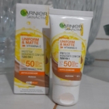 Garnier Protetor Solar Hidratante Efeito Matte FPS50 Uniform & Matte, Antioleosidade com Vitamina C, 40g, Cor Morena