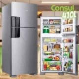 Geladeira Consul Crm50fk Frost Free Duplex 410l Cor Inox 127V