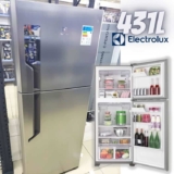 Geladeira Duplex Electrolux TF55S 431 Litros Frost Free Inox 02436FBA130 – 110V