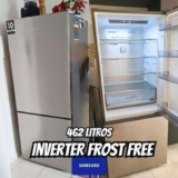 Geladeira Duplex Inverse Evolution SmartThings Samsung RB50 Inox 462L 220V