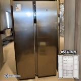 Geladeira Electrolux Frost Free Inverter 435L Efficient com AutoSense Side by Side cor Inox Look IS4S 110v