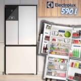 Geladeira Electrolux Frost Free Inverter 590L AutoSense 3 Portas Multidoor Cor Inox Look IM8S