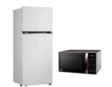 Geladeira LG Frost Free Inverter 375L Duplex Branca GN-B372PQW 127V + Micro-ondas LG Mesa 30L Prata Limpa Fácil MS3043BR 110V