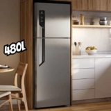 Geladeira/Refrigerador Electrolux Frost Free Duplex Inox Look 480L Efficient TF71S