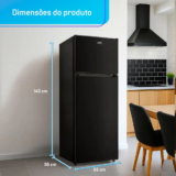 Geladeira Refrigerador Hq Defrost 230l Preto Hq-230rdf – Preto