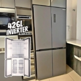 Geladeira Refrigerador HQ Frost Free Inverter Multidoor 426 Litros Prata HQ-426MDFF