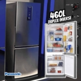 Geladeira/Refrigerador Panasonic Frost Free Duplex Inverse Aço Escovado 460L NR-BB64PV1X