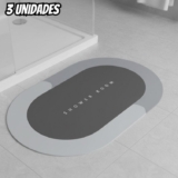 Genérico Kit Com 3 Tapetes Mágicos Antiderrapante Ultra Absorvente De Secagem Rápida Para Banheiro E Casa Multicolorido 58 cm x 37.5 cm