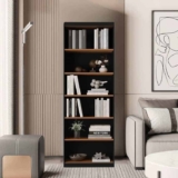 Genérico Organizador Livreiro Padrão Moderno com 1 Prateleira para Sala, Escritório, Quarto, Cozinha, Madeira Preta