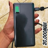 Geonav Power Bank, Carregador Portátil Universal 20.000mAh, 2 saídas USB QC 3.0 para carregamento rápido + 1 saída USB-C (PD) até 18W, até 7 recargas, PB20KBK, Preto
