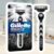 Gillette Mach3 Carbono Aparelho de barbear reutilizável com Carvão Ativado e Fita Lubrificante Melhorada 1 Ud