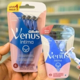 Gillette Venus Íntima, Aparelho de Depilação Íntima Feminino Descartável, 4 Uds
