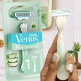 Gillette Venus Pele Sensível Aparelho de Depilar Recarregável com Aloe Vera, 1ud