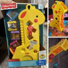 Girafa Pick a Block, Fisher Price, Mattel, Amarelo