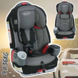 Graco Cadeira de Carro Infantil Nautilus 65, Sistema Simply Safe Adjust, LATCH, Grupo 1,2,3(9 a 36kg), Preto