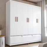 Guarda-roupa Bartira Ilhéus Com Cabideiro – Branco