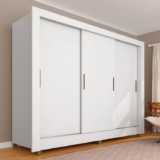 Guarda Roupa Casal 3 Portas 1 Gavetas Alice Branco