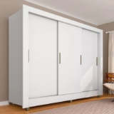 Guarda Roupa Casal 3 Portas 1 Gavetas Alice Branco
