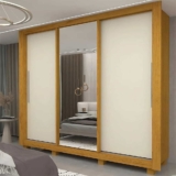 Guarda-roupa Casal 3 Portas 1 Porta Espelhada Com Pés Cgwt