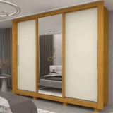 Guarda-roupa Casal 3 Portas 1 Porta Espelhada Com Pés Cgwt