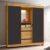 Guarda-roupa Casal com Espelho 2 Portas de Correr 4 Gavetas Araplac Sintra CAP24024