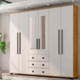 Guarda-roupa Casal com Espelho 6 Portas Araplac Malu