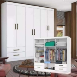 Guarda Roupa Casal Lu 6 Portas 4 Gavetas Carioca Móveis Cor Branco