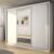 Guarda Roupa Paradizzo 3pts 4gav C/Espelho 100% Mdf – Cor Branca