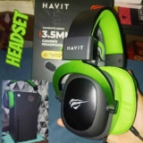 Headphone Fone de Ouvido Havit HV-H2002d Green, Gamer, com Microfone, Falante 53mm, Plug 3, 5mm: compatível com XBOX ONE e PS4, Cor Verde