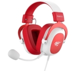 Headphone Fone de Ouvido Havit HV-H2002d Red, Gamer, com Microfone, Falante 53mm, Plug 3, 5mm: compatível com XBOX ONE e PS4, HAVIT, HV-H2002d Cor Vermelho e Branco