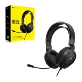 Headset Gamer Corsair HS35 V2, Neodímio de 50mm, Com Microfone, Para PC, Mac, Consoles e Celulares, Preto – CA-9011377-NA