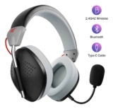 Headset Gamer Havit Gamenote Fuxi H4 Bt 2.4hz Type-c Preto/Cinza