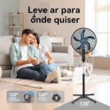 HEPTA WORLD Ventilador de Coluna 110V/220V, Resfriamento, Silencioso, Design Slim para Casa/Escritório (101, 110V)