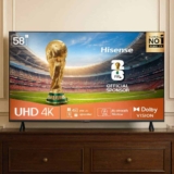 Hisense Smart TV UHD 4K DLED 58″ Polegadas 58A6NV com HDR10 Dolby Vision Game Mode Controle por Voz Alexa Built-In AirPlay