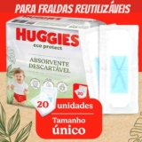 Huggies Absorvente Descartável p/Fralda Eco Protect – 20 un